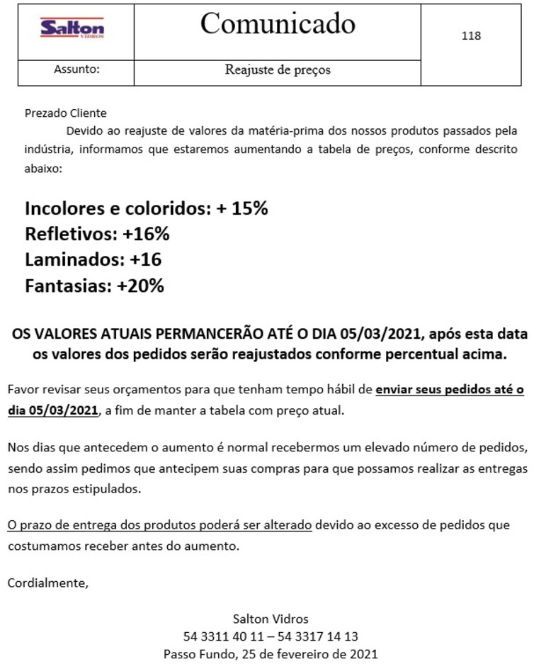 Comunicadoreajuste